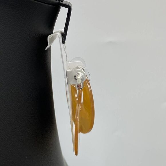 Yellow Resin Hoop Earrings Laundry by Shelli Segal - Picture 2 of 6